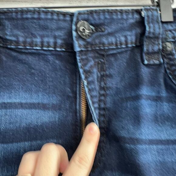 Rock Revival Dark Wash Chavo Slim Straight Jeans Size 40 - Picture 6 of 10